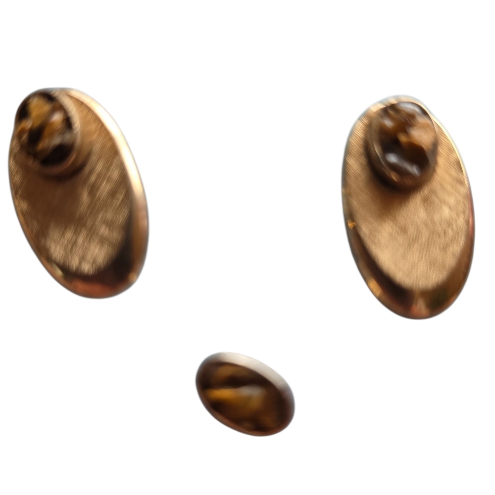 Elegant Brown Stone Cuff Links